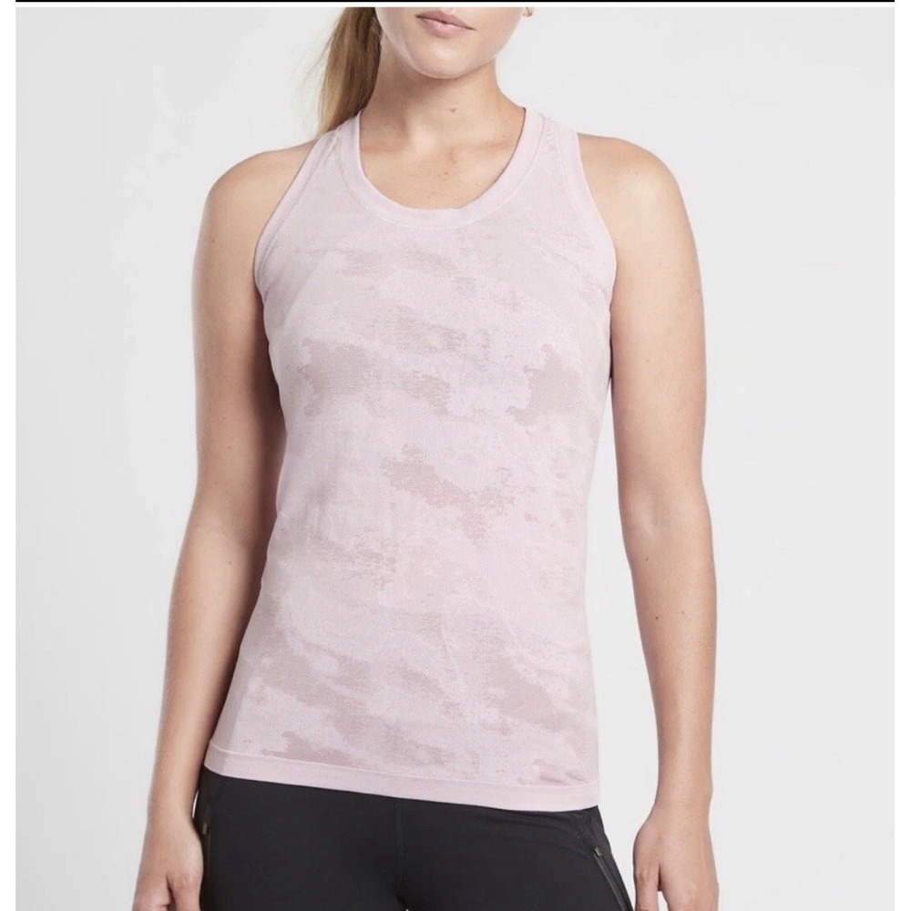 Athleta Tank Top Pink Camo Momentum Racerback Women's S